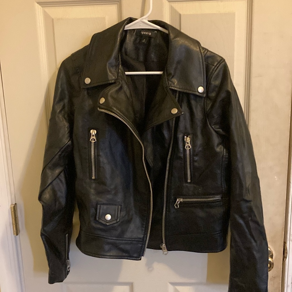 Torrid Asymmetrical Faux Leather Moto Jacket